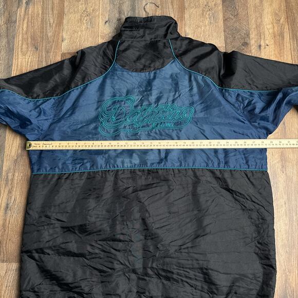Miami Dolphins Windbreaker Jacket Men's XL Athletic‎ Embroidered Football - Picture 8 of 9
